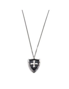 Collana Grumetta in Argento 925 con Ciondolo Scudo con...