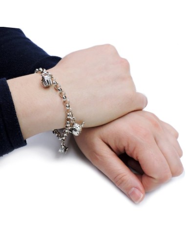 925 Sterling Silver Tea Time Addicted Bracelet 