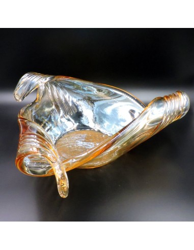 Honey Color Murano Glass Triangular Centerpiece 