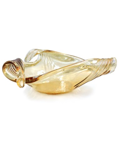 Honey Color Murano Glass Triangular Centerpiece 