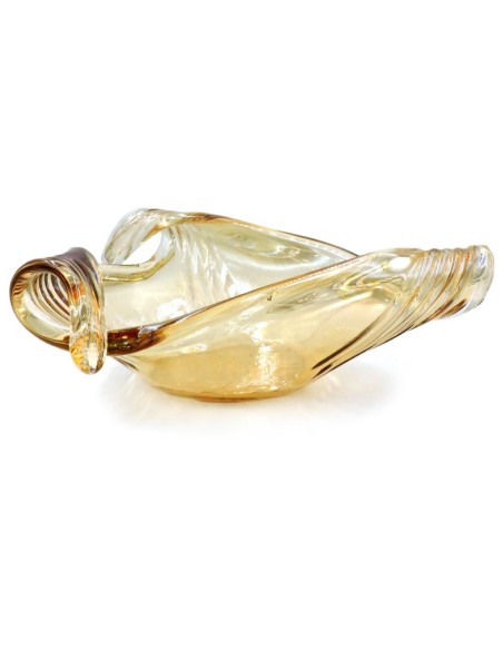 Vaso in Vetro di Murano Bianco Tide Iris Altezza cm 32