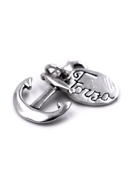 Solid Silver Anchor of Strength Pendant Keyring