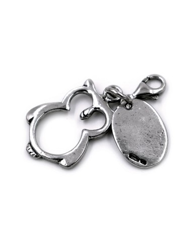 Solid Silver Owl of Wisdom Pendant Keyring