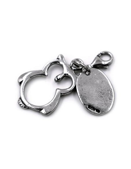 Solid Silver Owl of Wisdom Pendant Keyring