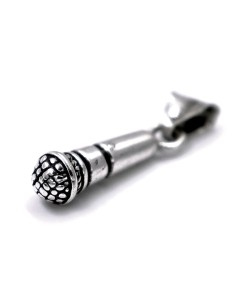Silver Microphone Pendant  2
