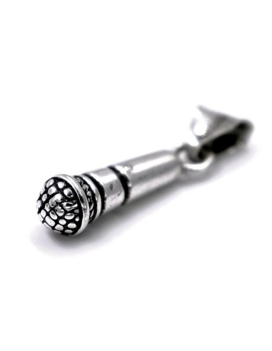 Silberner Mikrofonanhänger