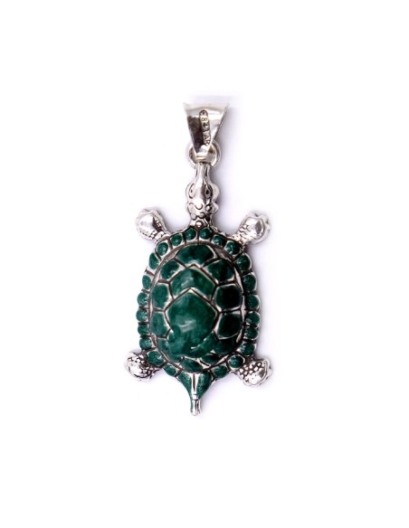 Ciondolo Tartaruga in Argento 800 Smaltato Verde