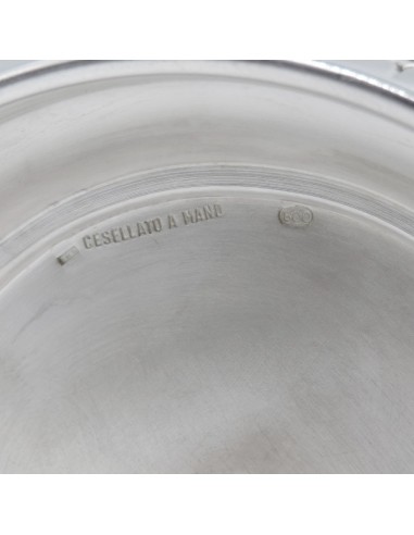 Handgeschnitzter Silberner Eiskübel in Traubenform