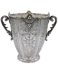 Barocker Champagnerkühler aus 925er Sterlingsilber Ziseliert