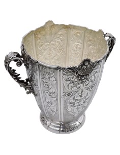 Secchio Champagne in Argento 925 Cesellato Barocco 2