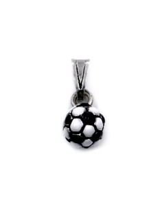 Ciondolo Pallone da Calcio in Argento Smaltato