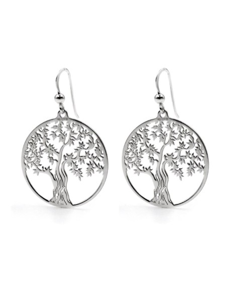 925 Sterling Silver Tree of Life Pendant Earrings 
