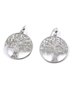 925 Sterling Silver Tree of Life Pendant Earrings  2