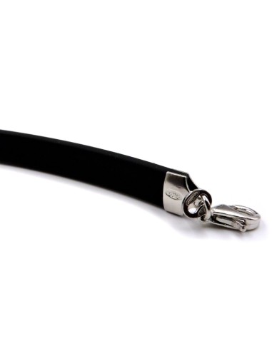 Bracciale Uomo in Caucciù e Argento 925...
