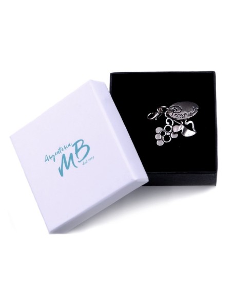 Solid Silver Grapes of Prosperity Pendant Keyring