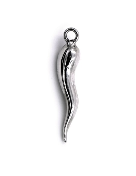 Ciondolo Corno Scaramantico in Argento 800