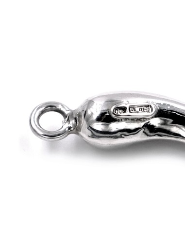 Solid Silver Lucky Horn Pendant 