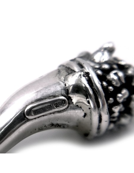 Solid Silver Lucky Horn with Fruits Pendant 