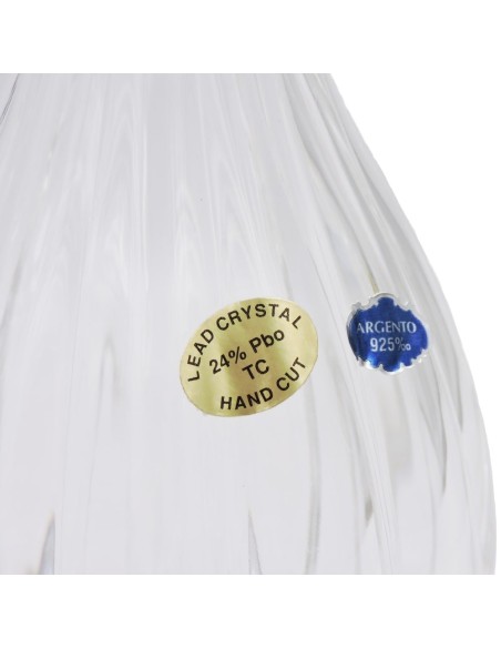 Vaso in Vetro di Murano Bianco Tide Iris Altezza cm 32