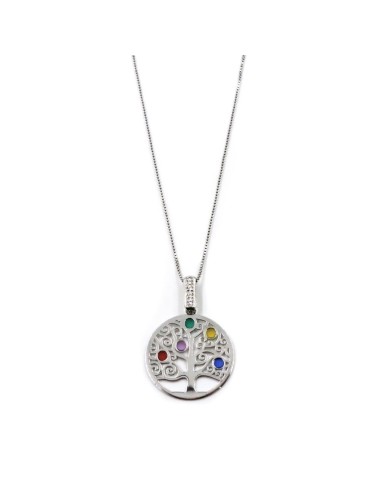 925 Sterling Silver Tree of Life Necklace with...