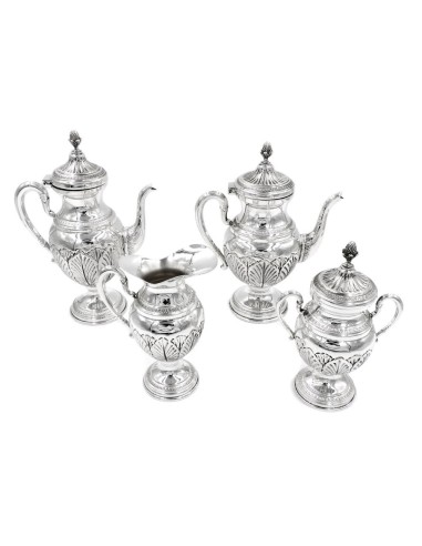 Servizio da Caffè in Argento 800 Stile Impero...