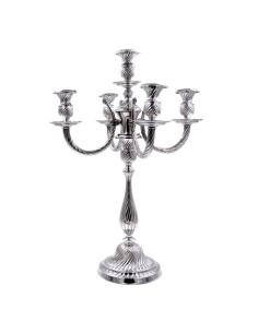 Elena 800 Sterling Silver Five Armed Torchon Candelabra 