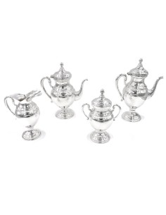 Servizio da Caffè in Argento 800 Stile Inglese 4 pezzi 2