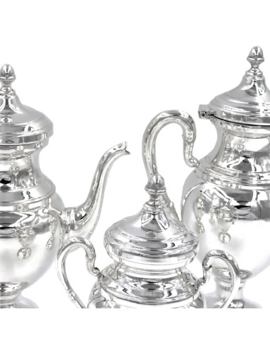 Tee- und Kaffeeservice aus massivem Silber im...