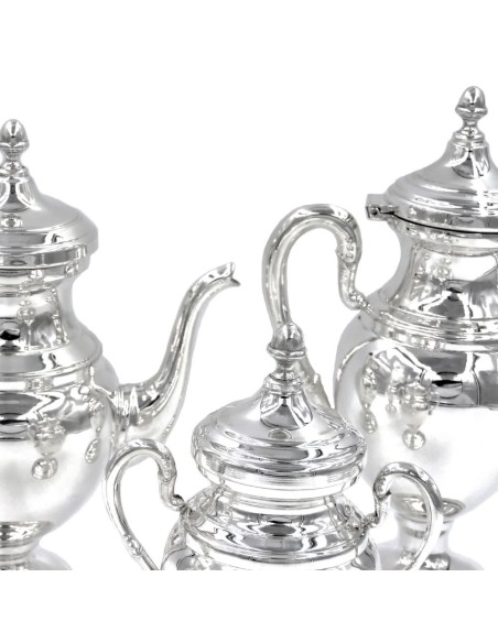 Tee- und Kaffeeservice aus massivem Silber im englischen Stil