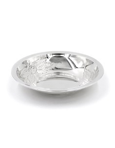 Italian Solid Silver Chiseled Bon Bon Bowl Strawberries...