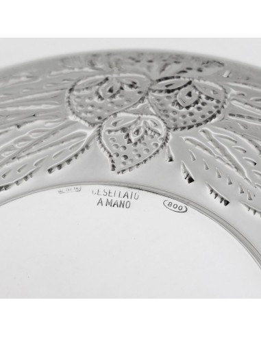 Italian Solid Silver Chiseled Bon Bon Bowl...
