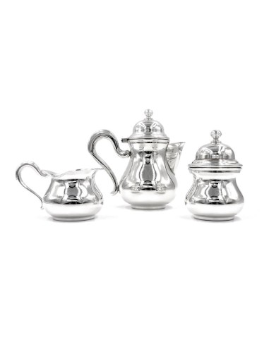 Italian Solid Silver English Style 3 Pieces Coffee Set