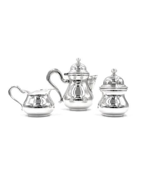 Dreiteiliges Kaffeeservice im Englischen Stil aus 800er Silber