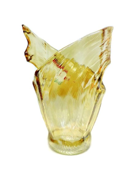 Vaso in Vetro di Murano Miele Lustro Onda Tammaro Home