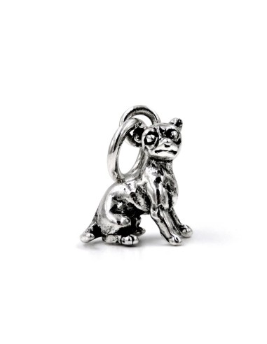 Ciondolo Cane Chihuahua in Argento 800