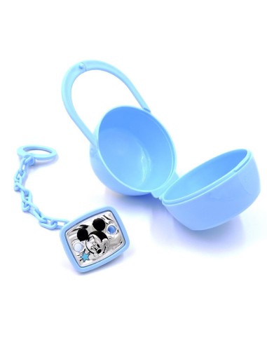 Disney Mickey Mouse Blue Pacifier Clip with Case 
