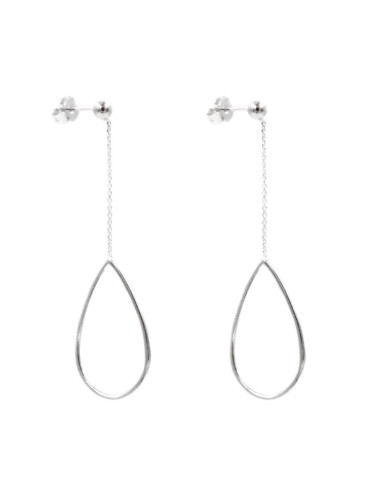 Falling Drop 925 Sterling Silver Earrings 