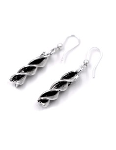 Silver Fusilli Pasta Earrings 