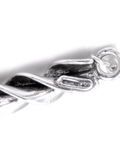 Silver Fusilli Pasta Earrings  2