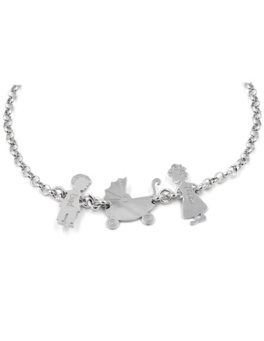 Solid Silver New Family Bracelet 