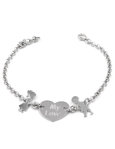 Solid Silver My Love Bracelet 