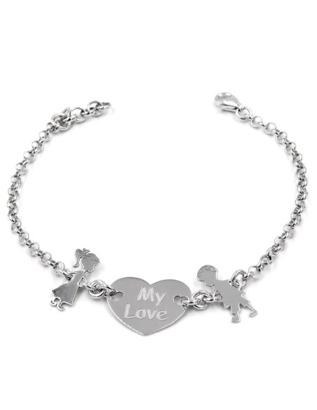 Solid Silver My Love Bracelet 