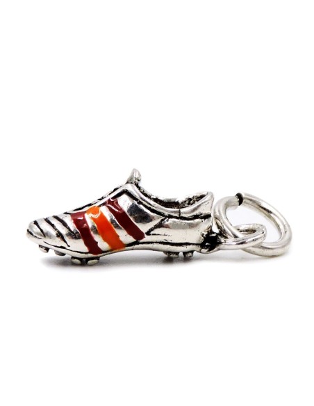 Solid Silver Enamelled Football Shoe Pendant 