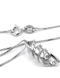 Collana con Ciondolo Spirale in Argento 925 e Zirconi... 2