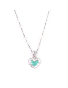 Collana con Ciondolo Cuore Turchese in Argento 925 e... 2