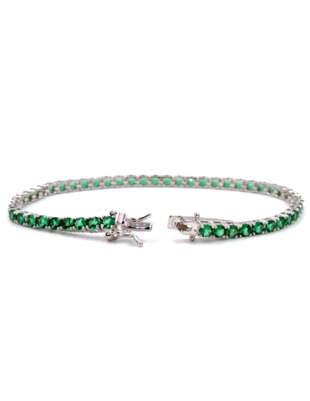 Bracciale Tennis Uomo Donna in Argento 925 Rodiato con Zirconi