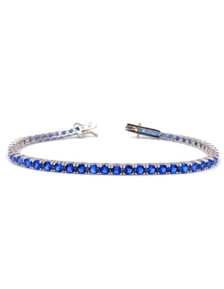 Bracciale Tennis Uomo Donna in Argento 925 Rodiato con Zirconi