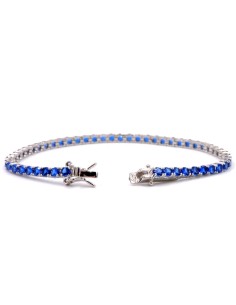 Bracciale Tennis in Argento 925 con Zirconi Blu 2