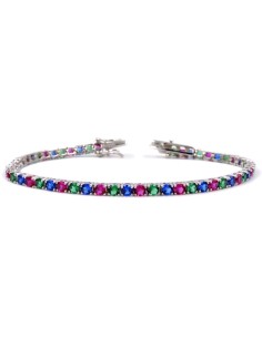 Bracciale Tennis Uomo Donna in Argento 925 Rodiato con...