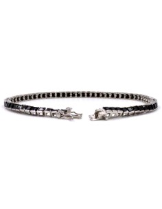 Tennisarmband aus 925er Sterlingsilber mit Schwarzen... 2